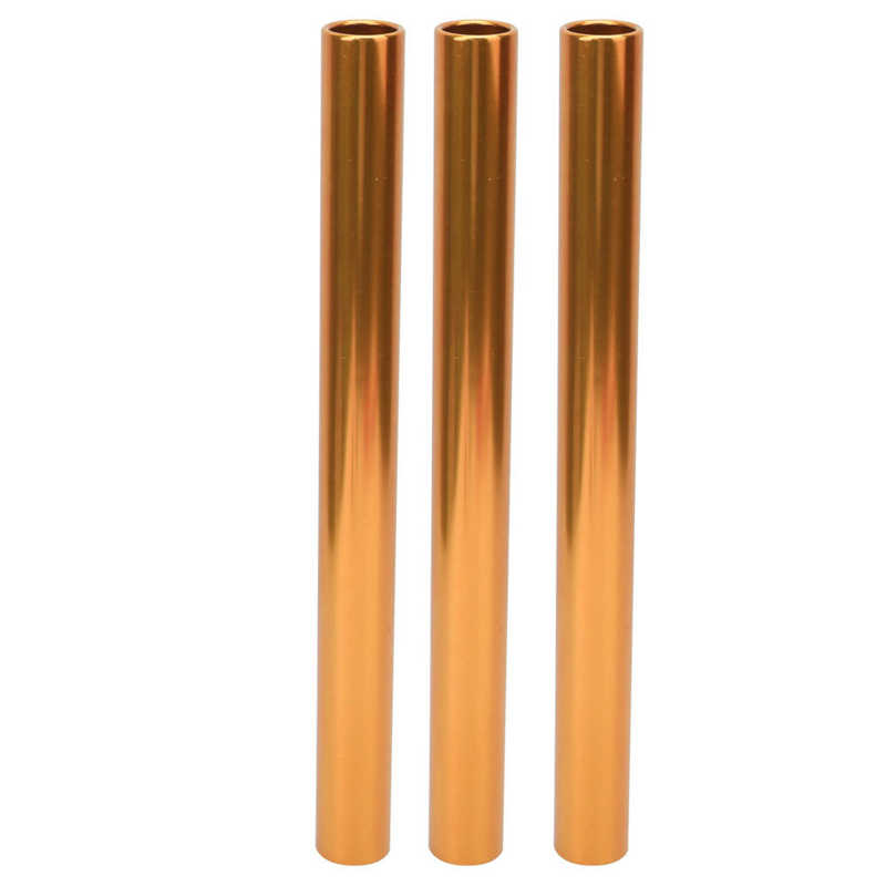 3 pièces D'athlétisme Bâton En Alliage D'aluminium Galvanoplastie Baguettes de Relais D'athlétisme Fournitures: Orange