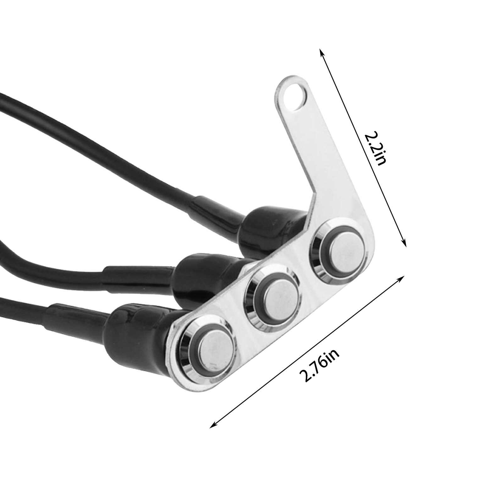 Stainless Steel LED Motorcycle Switch Handlebar Mount Waterproof Switches Button DC 12V Headlight Motorcycle Accessories