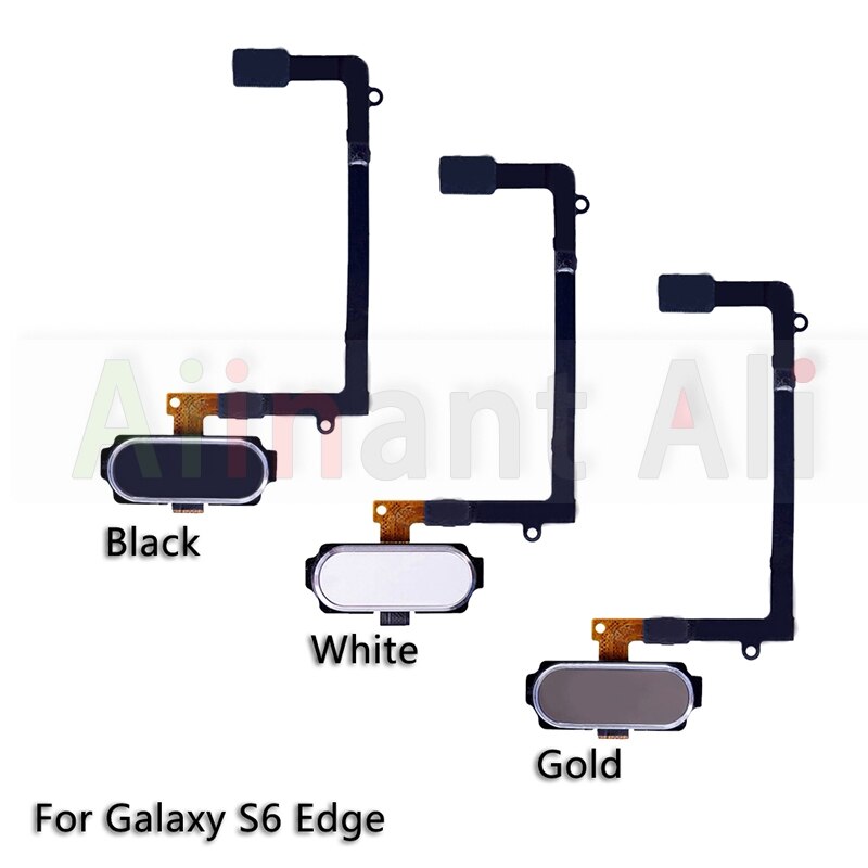 Sensor de impressão digital original, cabo flexível com botão traseiro e chave para samsung galaxy s5 s6 edge plus + mini g920f g925f g928f g900f