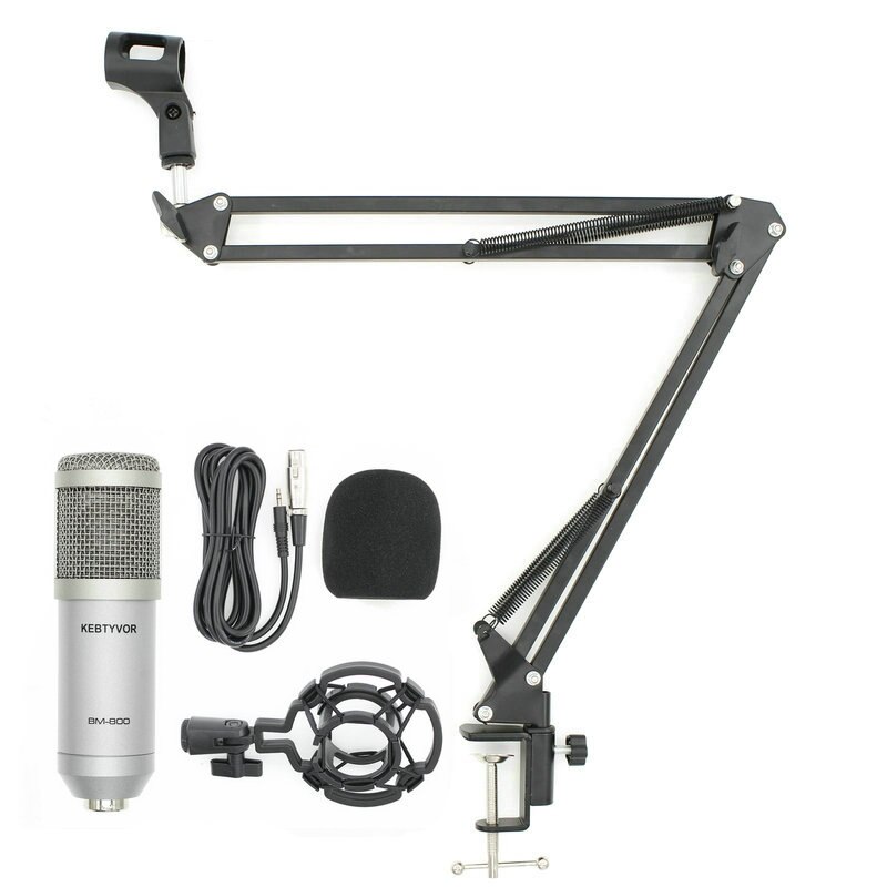 BM800 Condenser Microphone Kit Studio Microphone Vocal Recording KTV Karaoke Microphone Mic W/Stand For Computer Radio Singing: B style