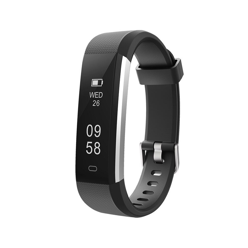 ID115U Smart Armband Intelligenz Armband Fitness Schlaf Tracker Pedometer Herz Rate Monitor Smart Band: Black