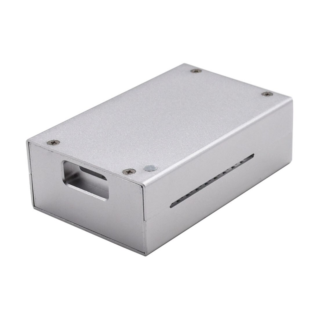 Latest Aluminum Alloy Shell Case Enclosure Box For Raspberry Pi 4 Programmable Toys For Kids Adults - Silver