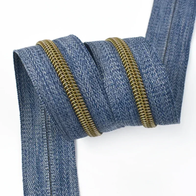 5 # Plastik reiß verschlüsse Klebeband von der Meter Kleidungs stück Spule Reiß verschlüsse Nylon Reiß verschluss zum Nähen Kleidung Reiß verschluss Reapirt Kit DIY Rucksack Zubehör: Antike Messing / Option14