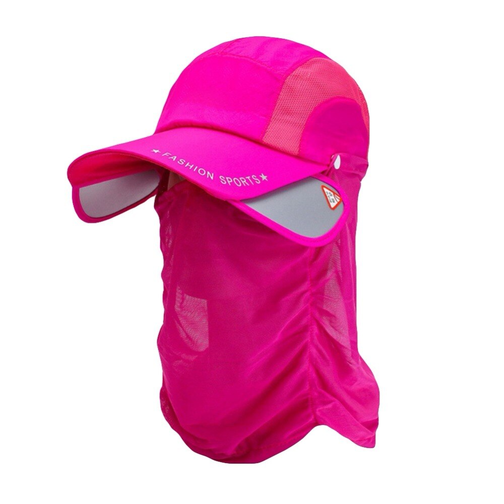 Outdoor Sport Hiking Visor Hat UV Protection Face Neck Cover Fishing Sun Protect Baseball Cap With Detachable Face Mask