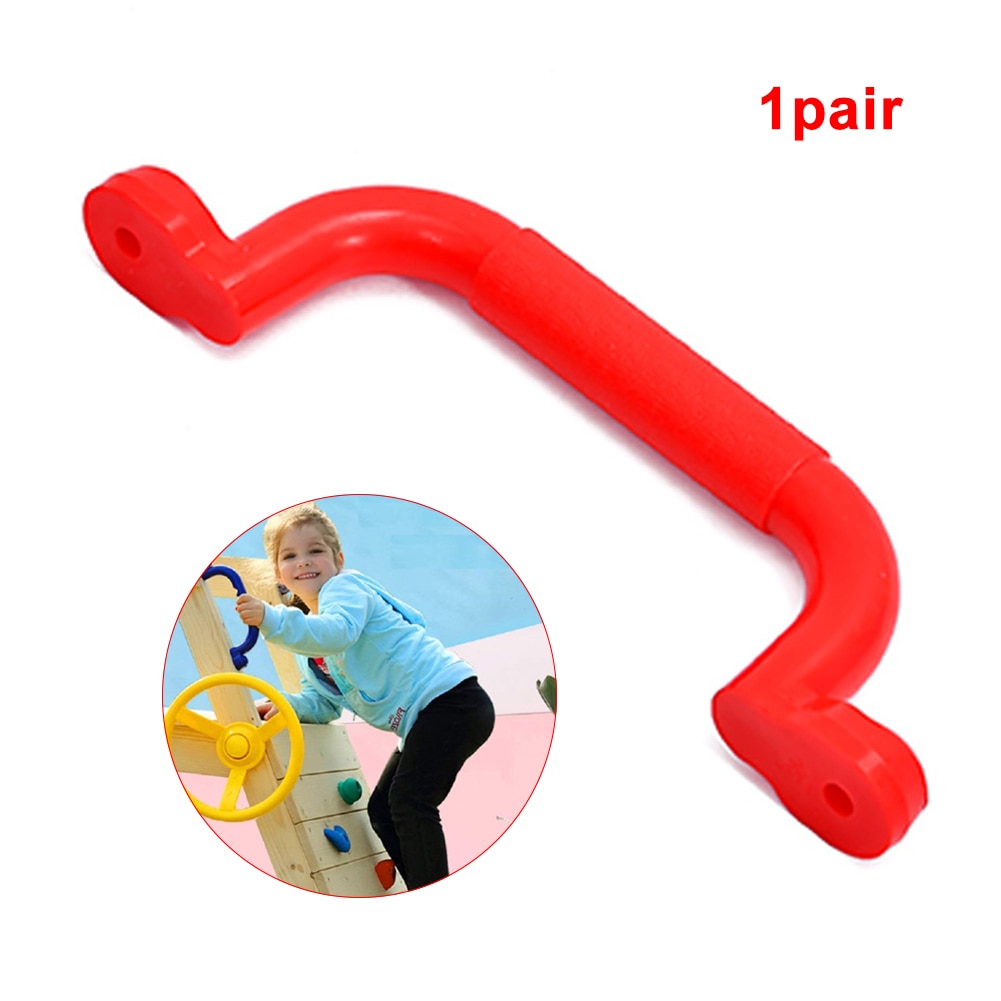 1pair Kids Children Playground Safety Nonslip Grab Handles Accessories Mounting Hardware Toy Kits Frame Swing Climbing