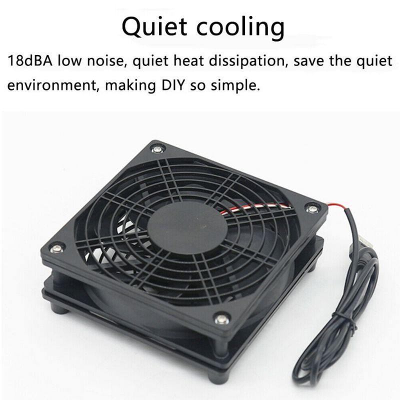 Diy Koelventilator DC5V Usb Power Silent Fan Cooler Voor Router Tv Box Radiator Elektronische Apparatuur Kits