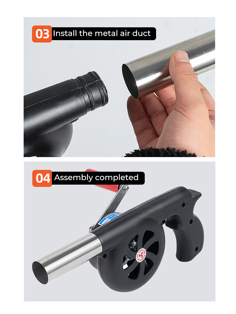 Outdoor Draagbare Handblazer Huishoudelijke BBQ Houtskool Verbranding Blower Snelle Houtskool Brandende Kleine Föhn BBQ Tool Camping