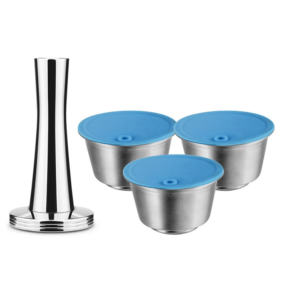 Icafilas-cápsula de café Dolce Gusto reutilizable, de acero inoxidable, Compatible con máquina Nescafé, gotero de filtro rellenable: Borgoña