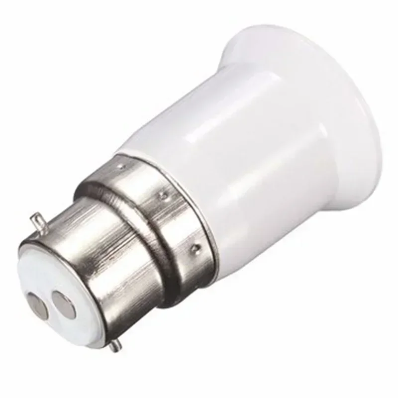 1/5 stk. lampefatninger konverter led-lamper pæresokkel konverteringsholder konvertere  b22 to e27 fatningsadaptere pæreholdere