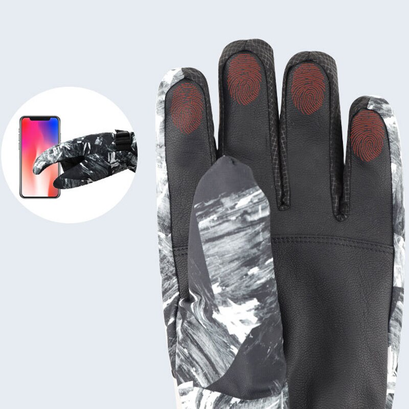 Guantes de esquí para hombre, manoplas de lana para Snowboard, Motociclismo de invierno, resistentes al viento, impermeables, Unisex, con pantalla táctil
