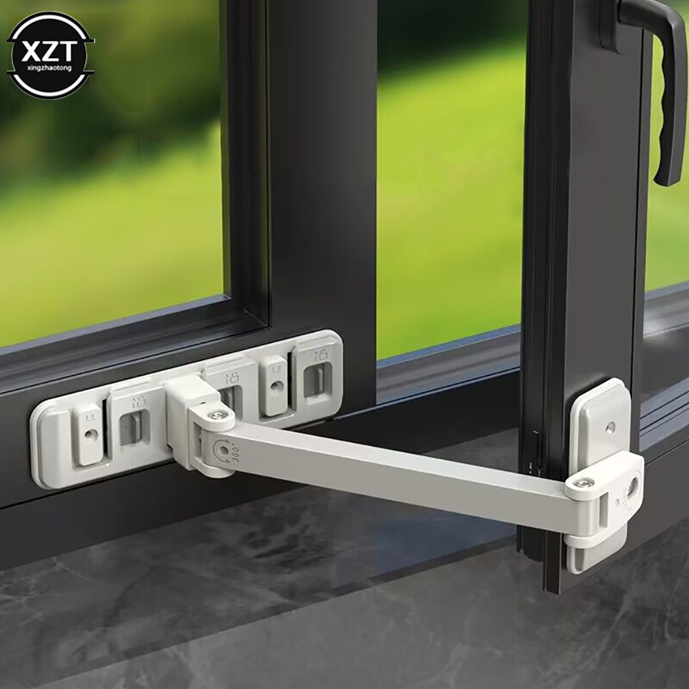 Anti-Open Fall Adjustable Window Buckle Home Window Safety Lock for Baby Security Protection Sliding Door Limit Holder Locks