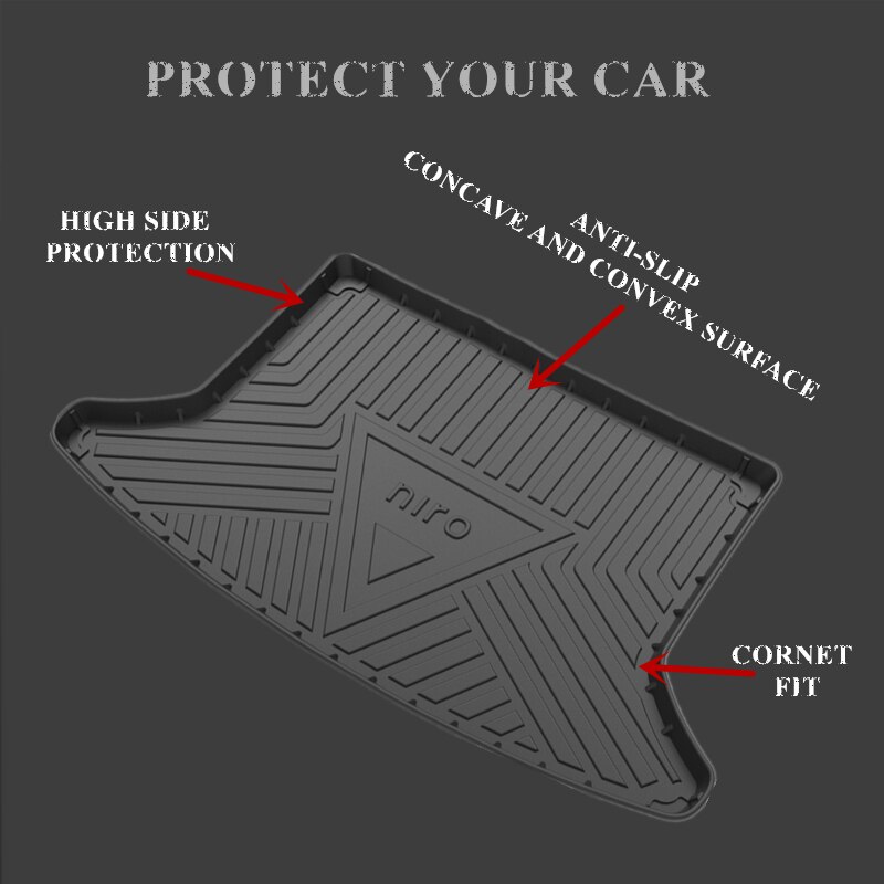 For Kia Niro Boot Mat Rear Trunk Liner Cargo Floor Tray Carpet Guard Protector Car Accessories