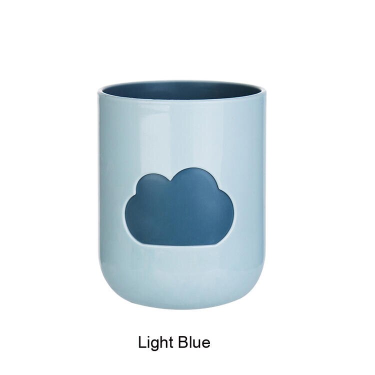 Copo de lavagem bucal criativo em duas cores, copo fosco com estampa de nuvem para casa, presente de casal, porta escovas de dentes, caneca de casa banheiro: Light Blue