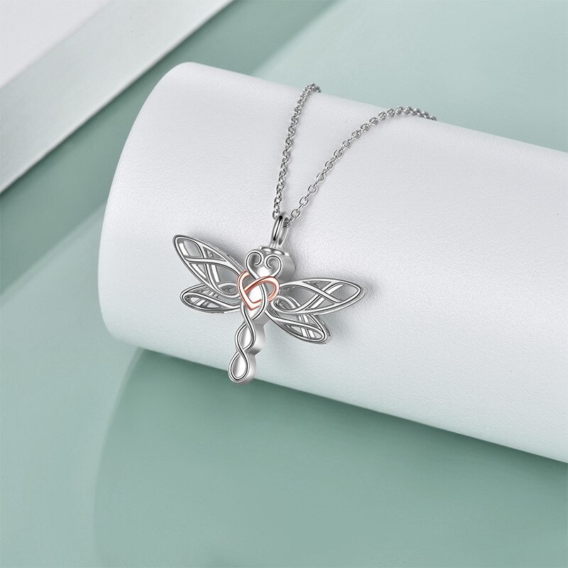 Dragonfly Urn Ketting Voor As Voor Vrouwen Knoop Ierse Sieraden Voor Meisjes Crematie Hanger Ketting