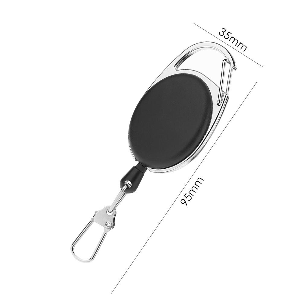 1/3/5pcs Fly Fishing Key Ring Retractable Key Chain Reel Badge Holder Retractor Quick Release Spring Clip Fishing Accessories: 1pcs