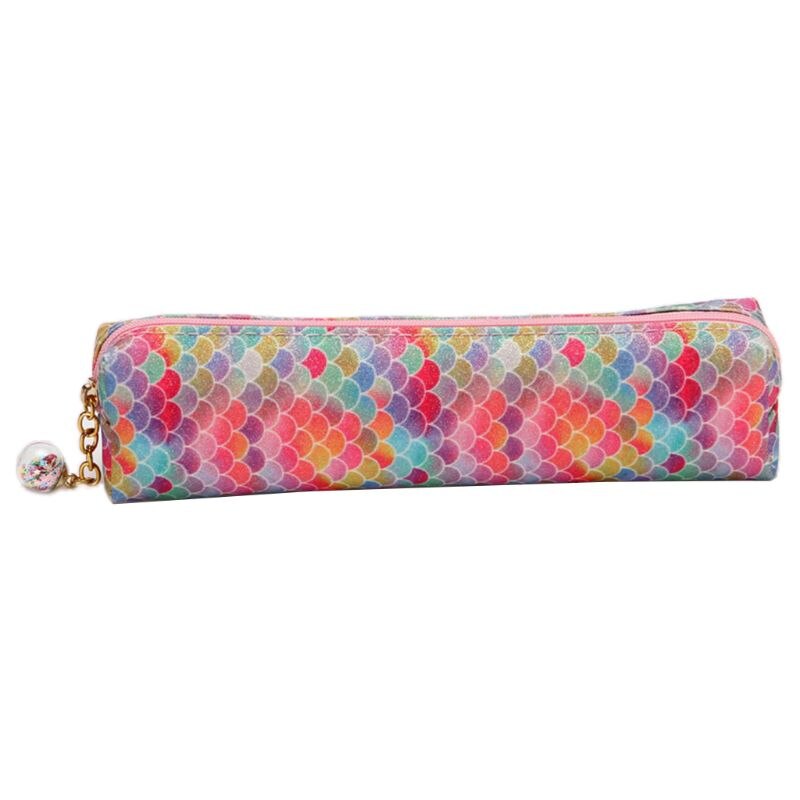 Estuche de lápices de lentejuelas Kawaii, caja de maquillaje escolar, artículos para la mochila del colegio, papelería, para estudiantes