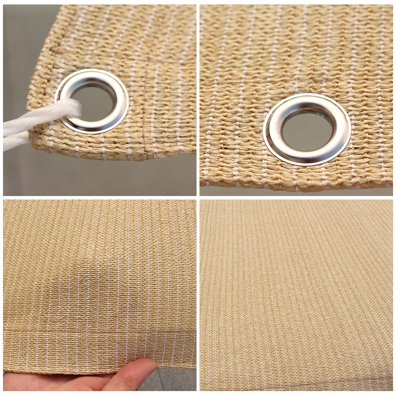 Beige 90% Sun Shade Rate Net Thick High Density Partly Waterproof Home Garden Awning Fishpond Sunblock Flowers Sunscreen Window