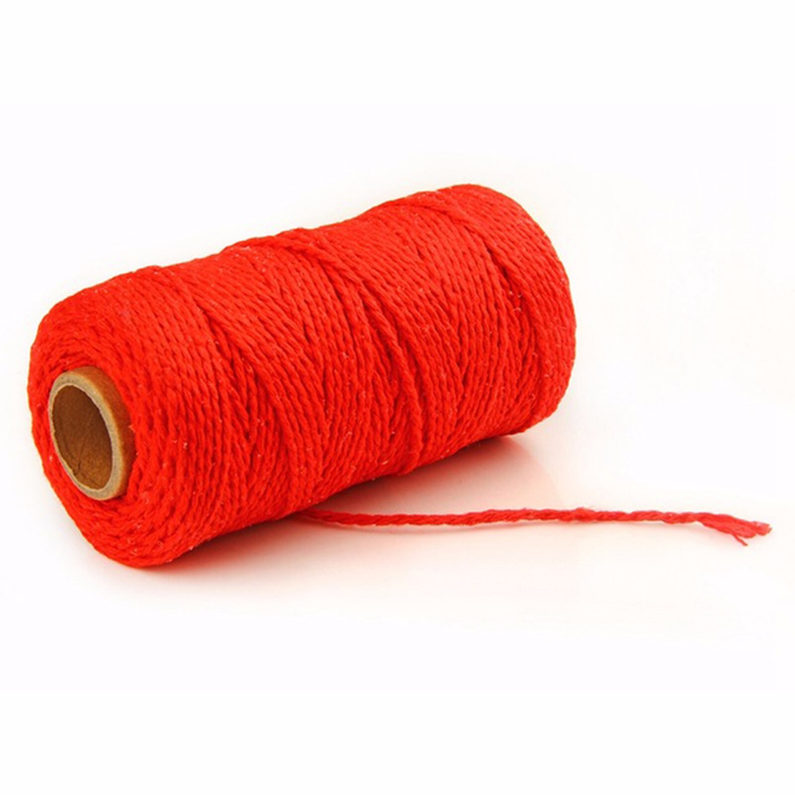 Touw Twisted Cord Kleurrijke Koord Katoenen Draad Diy Party Bruiloft Decoratie Handgemaakte Craft Home Textiel 100M Macrame Koord: Rood