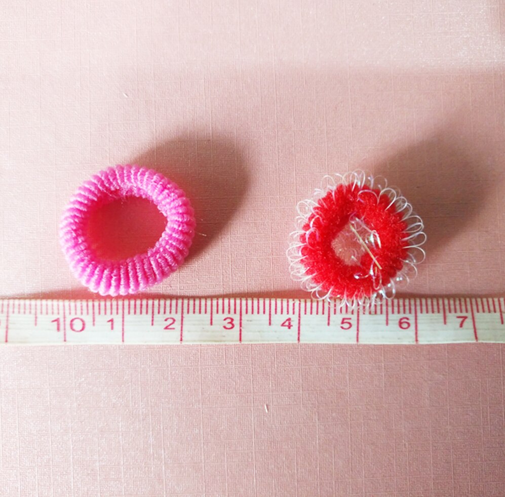 1 pakke små ring hårbånd piger farverige elastiske hår reb slips tandkød børn elastik hestehale holder hår tilbehør hovedbeklædning
