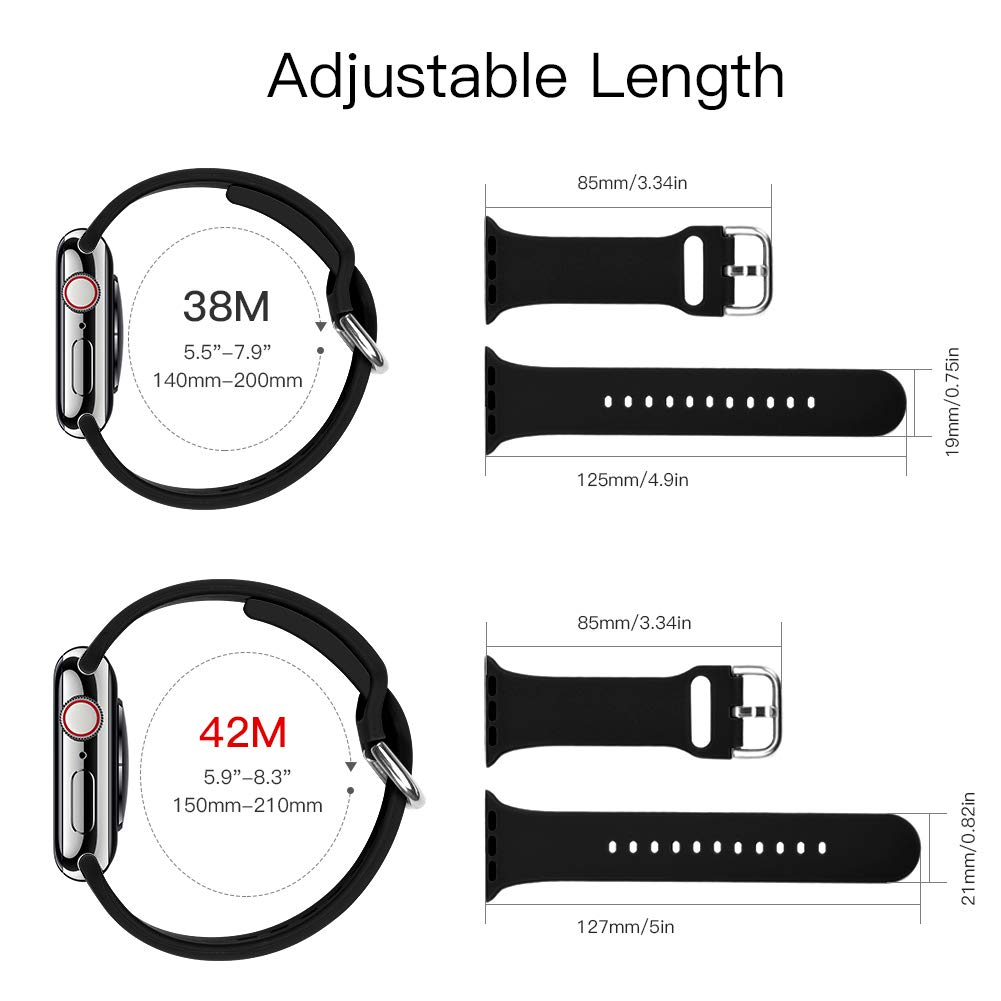 Yayuu Sport Zachte Siliconen Band voor Apple Horloge Serie 4/3/2/1 Band voor horloge 38/42/40/44mm armband horlogeband pulseira