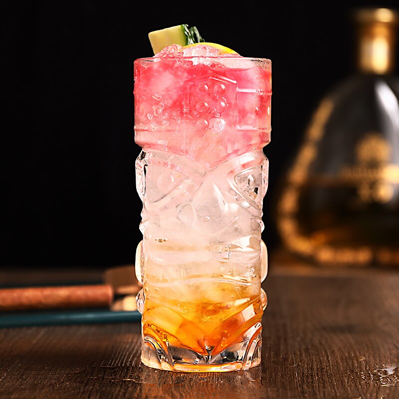 Verre de Bar grimace en verre épais pour cocktail, verre de totem, verre , jus de boisson, verre