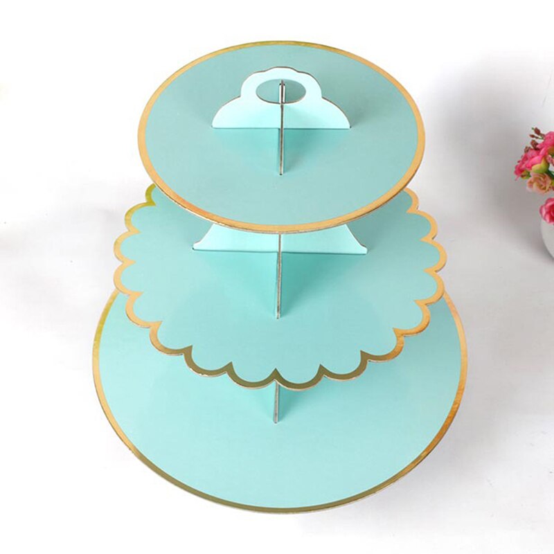 3-Tier Round Cardboard Cupcake Stand Pastry Serving Platter Party Dessert Tower: 8