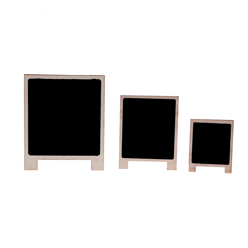 Tavle opslagstavle papirvarer kontorartikler størrelse  s 8*10cm desktop skrivetavler træ bordplade kridt tavle dobbeltsidet