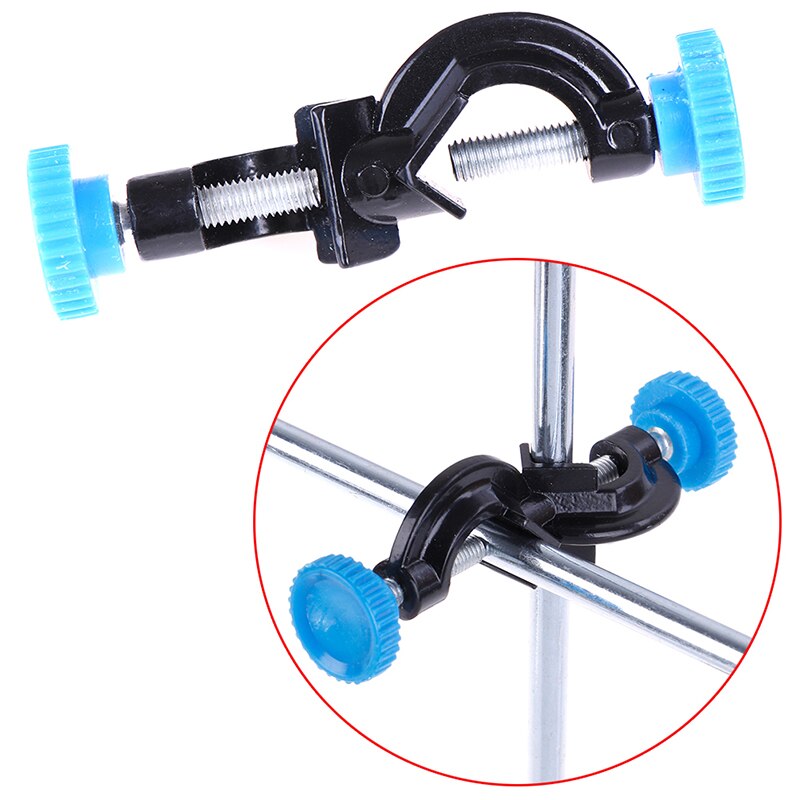 1pc Lab Stands Double Top Wire Clamps Holder Metal Grip Supports Right Angle Clip