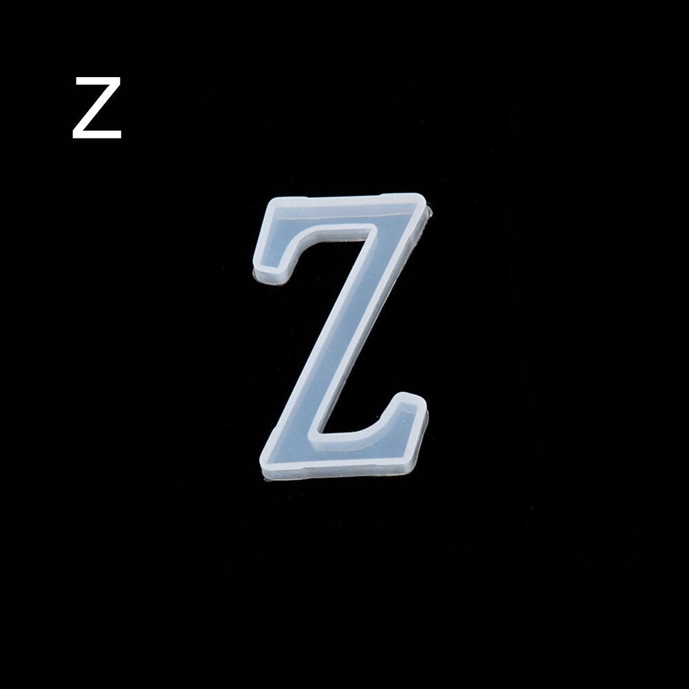 Thuis handgemaakte mal az alfabet engelse letters siliconen mal knutselen sieraden maken diy transparante epoxyhars mallen voor sieraden: Z