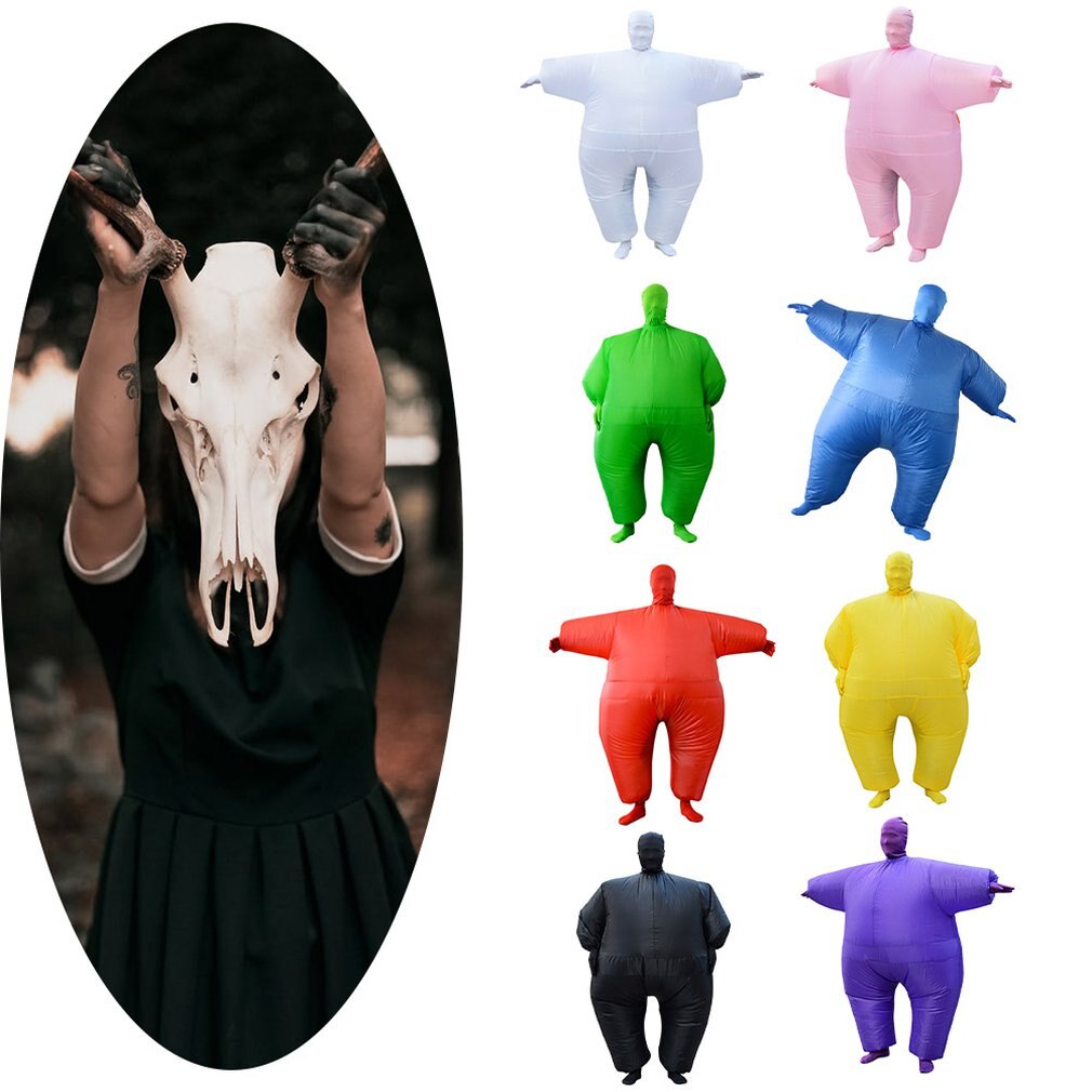 Halloween Party Spoof Adult Inflatable Costume Masked Ninja Whitefish Inflatable Costume Halloween Party Props