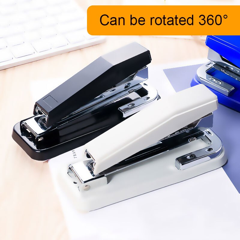 Rotary Stapler Swing-Arm Swivel Stapler Office Supplies Horse-riding Stapler Desktop Booklet Book Binding Up To 50 Pages