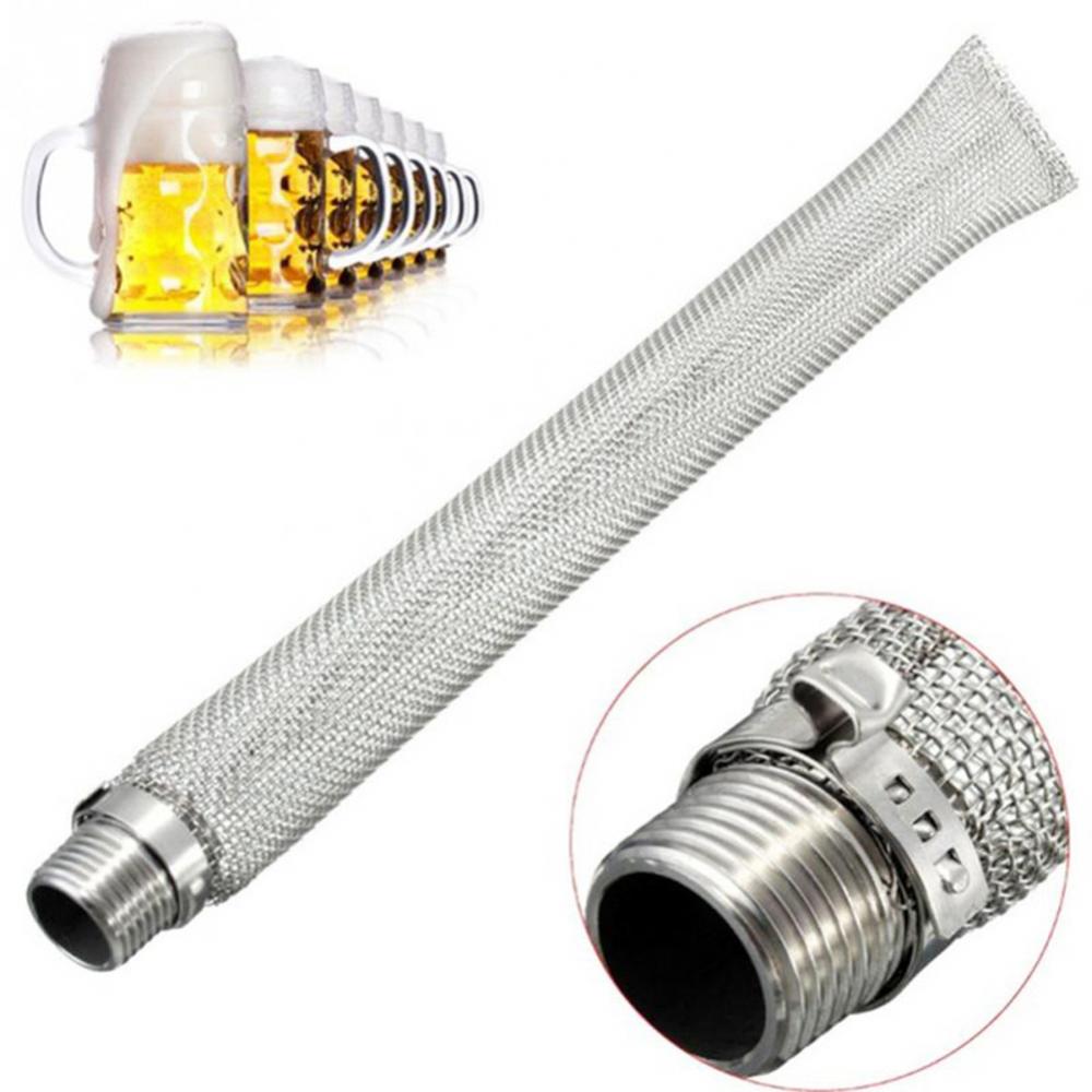 6/12inch Stainless Steel Beer Filter Tube Brewing Kettle Bazooka Screen Reusable Beer Filter Mesh Strainer Wine Thread Tun