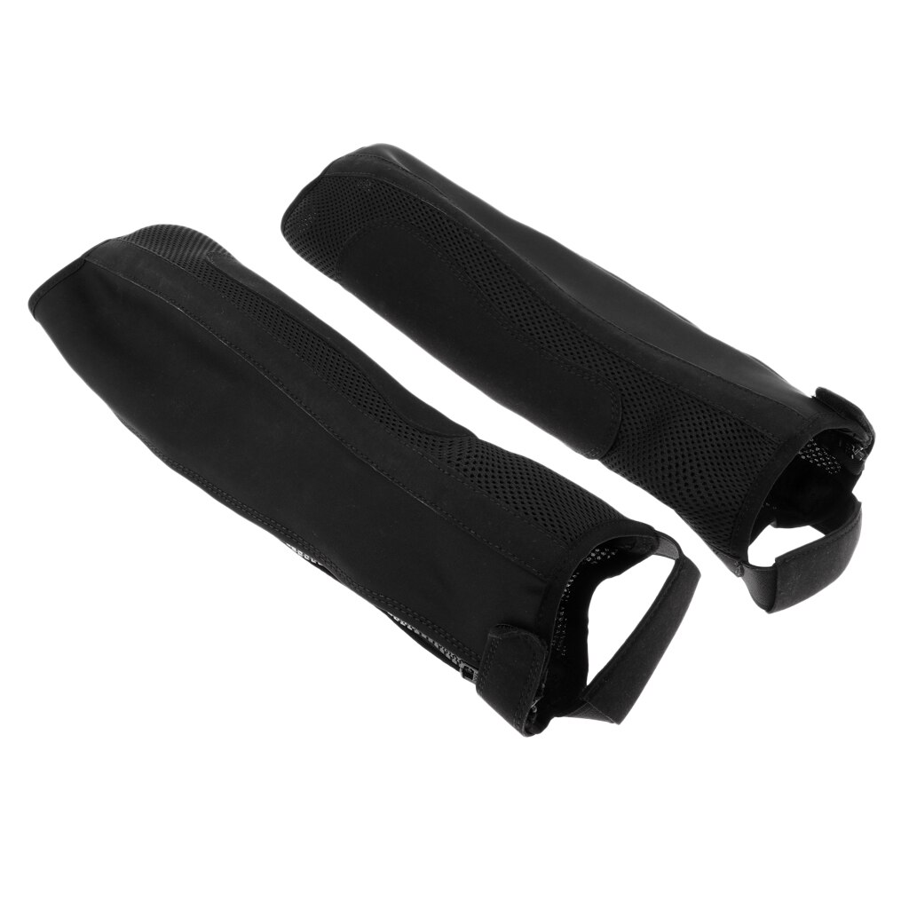 Polainas cómodas con broches y cierre de cremallera para hombres, mujeres y niños, protector de piernas deportivo, color negro