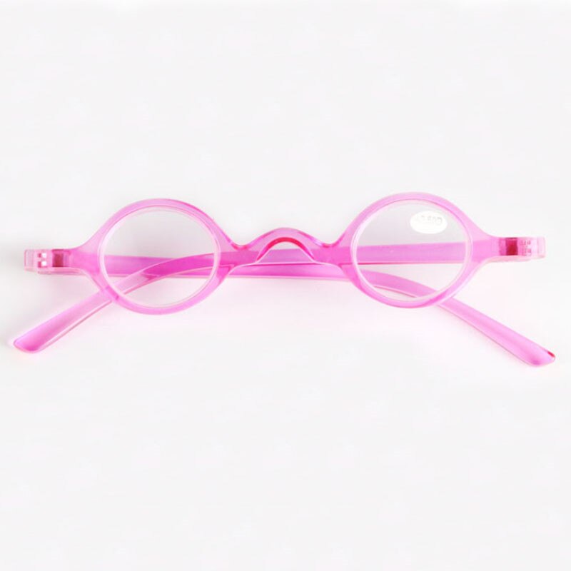 Vrouwelijke Vintage Ronde Mini Leesbril Kleine Plastic Brillen Frame Vrouwen Mannen Presbyope 1.5-3.5 R134
