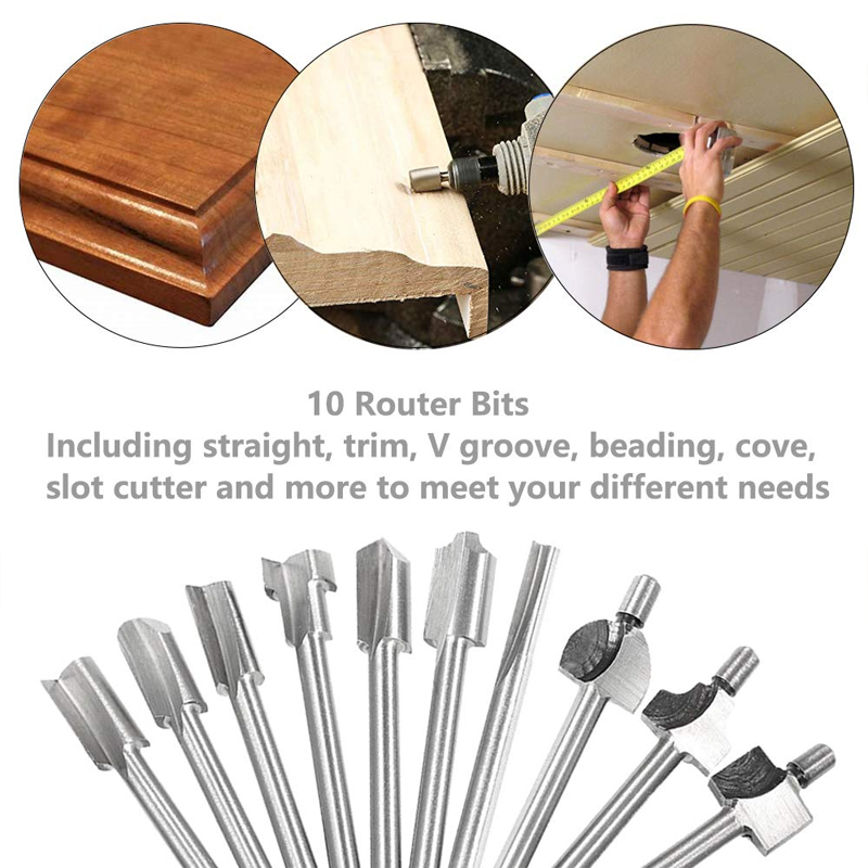 Houtbewerking Router Bit HSS Frezen Cuuter voor Dremel Rotary Gereedschap DIY Hout Carbide Carving Graveren Trimmen Boren Timmerwerk