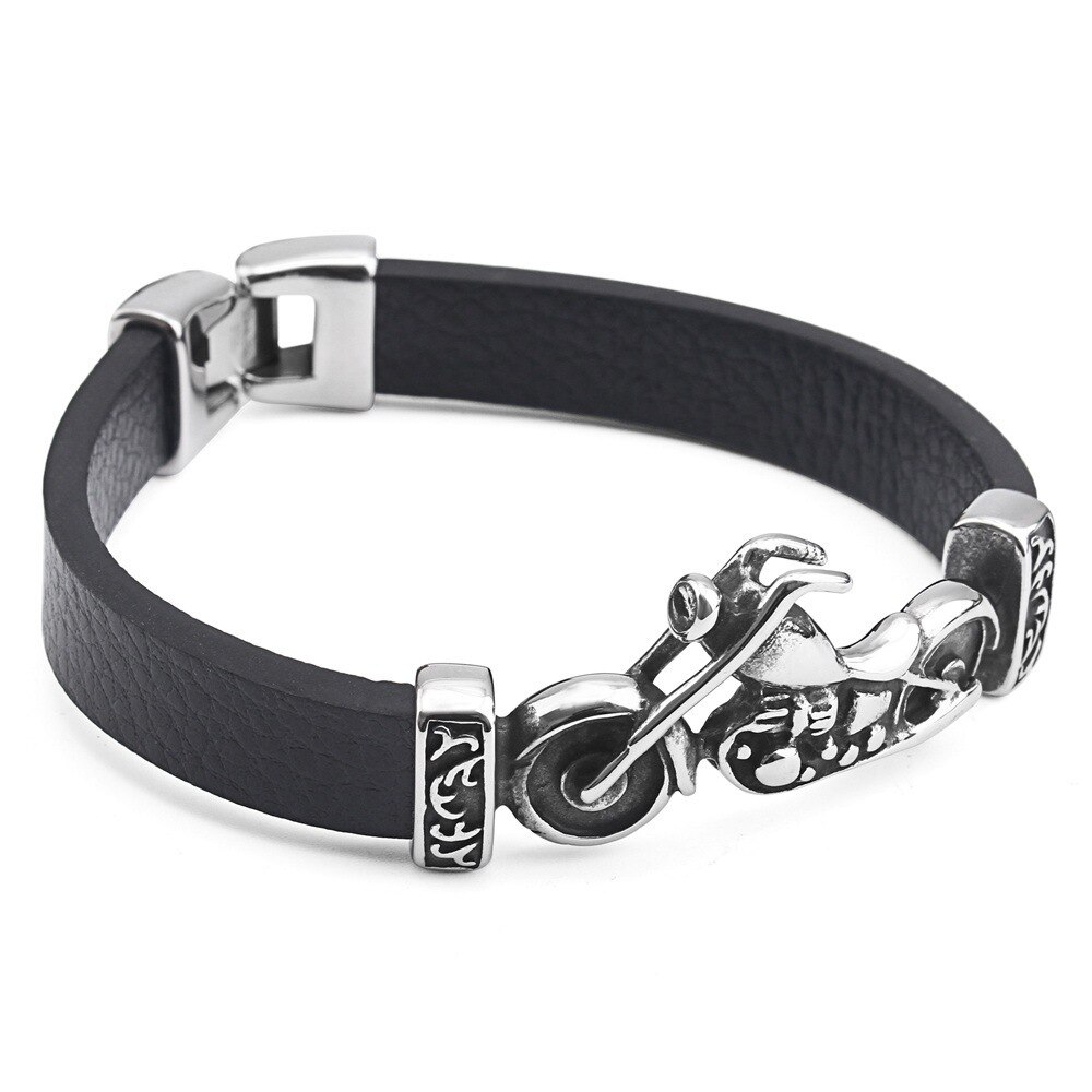 Titanium Truck Punk Armband Mannen Aanmatigend Armband Rvs Retro Motorfiets Armband Sieraden Armbanden Mannen Armband