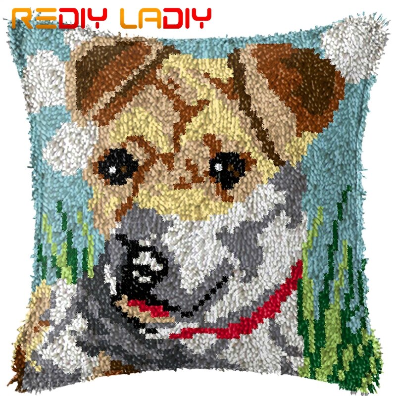 Latch Hook Kit Make Your Own Cushion Dolphin Sunset Acrylic Yarn Crochet Pillow Case Set Latch Hook Cushion Cover Hobby & Crafts: BZ680