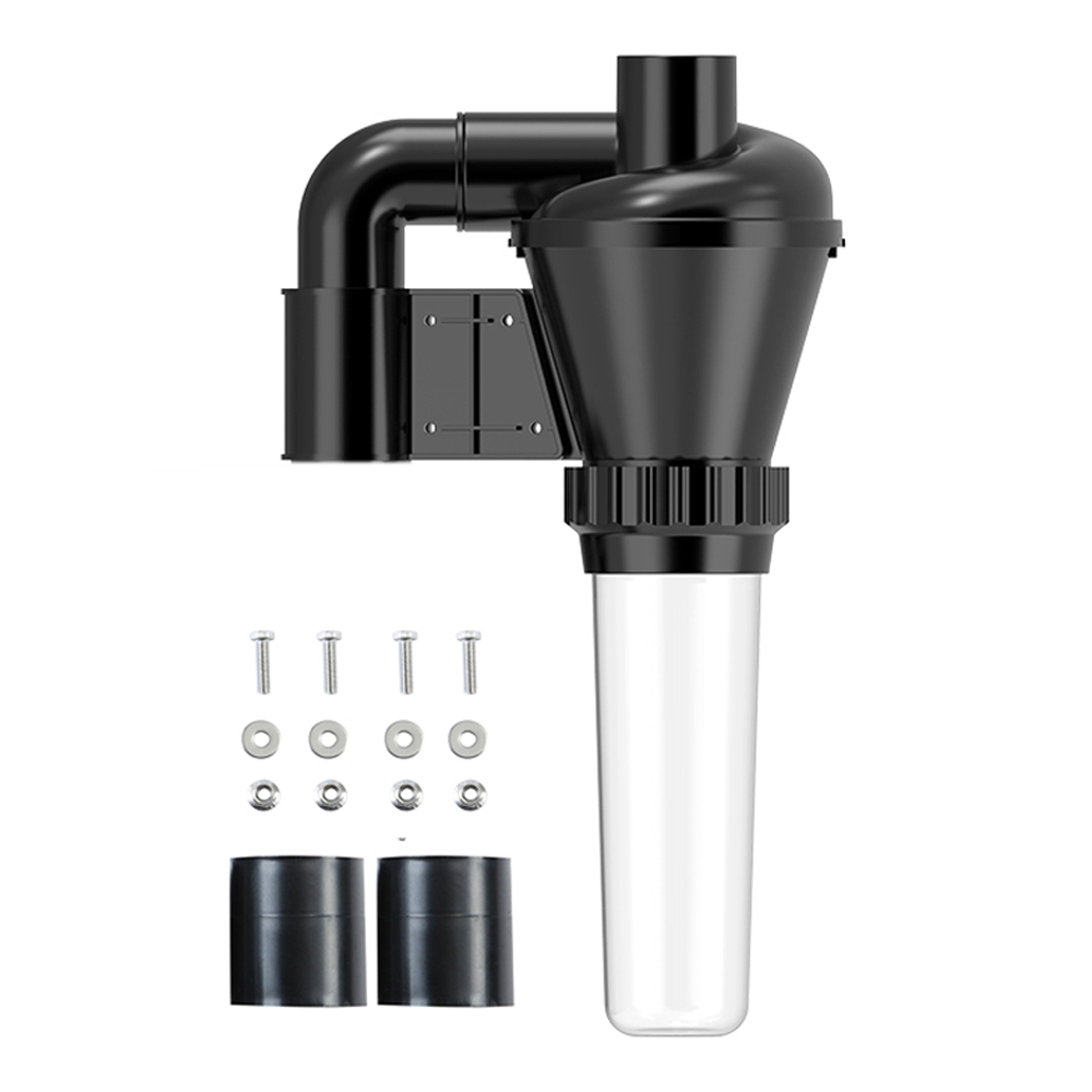 Dubbele Filtratie Cycloon Stofafscheider 50mm 2 inch DIY Turbocharged Houtbewerking Filter Industriële Separator Collector Bus: Grey