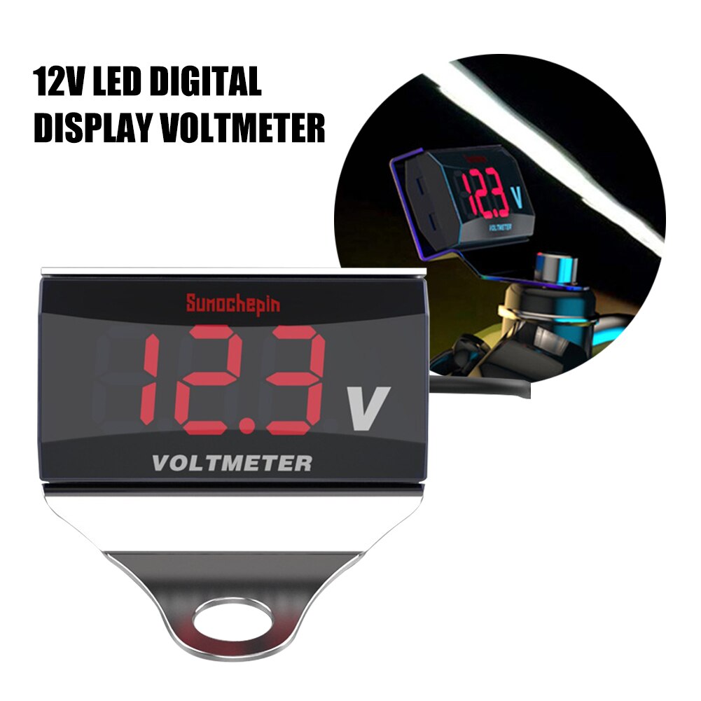 12V LED Digital Anzeige Voltmeter Auto Motorrad Spannung Volt Messgerät Tafel Meter für Auto Motorrad Stiefel Marine Lkw RV ATV: verrotten