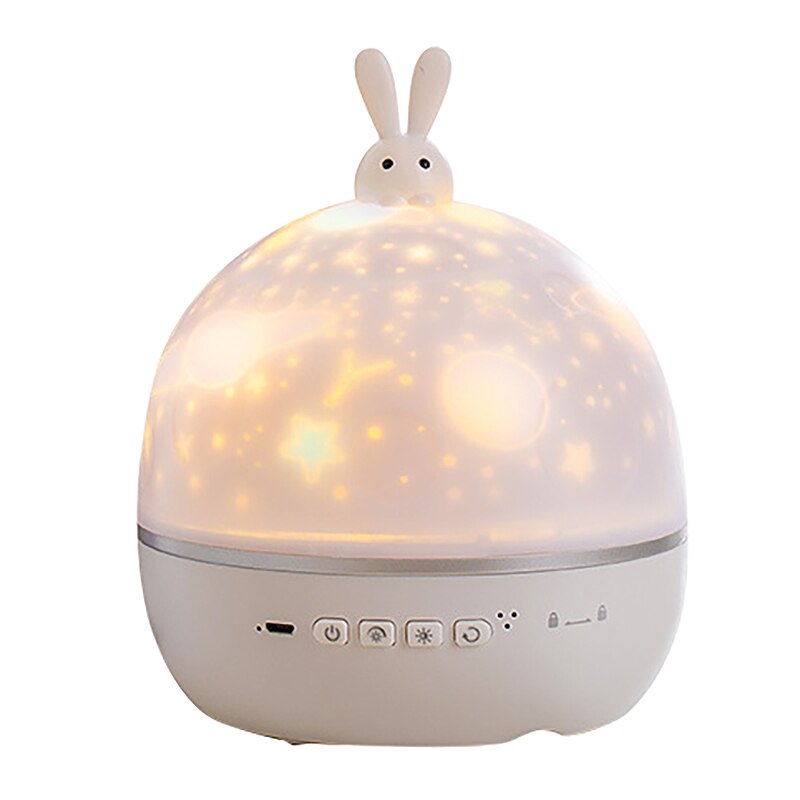 Usb Oplaadbare Star Night Light 360 Graden Roterende Projectielamp Met 6 Films Voor Baby Kid Room Decor: Default Title