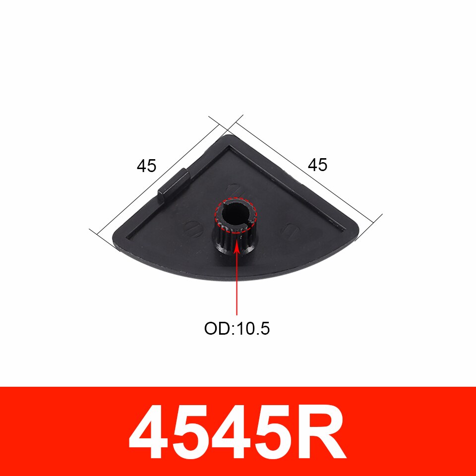 10PCS Black Nylon Aluminum Profile End Cap Cover Plate for /2040/3030/4040/4080/4545/5050/6060/100100 EU Aluminum Extrusion: 4545R