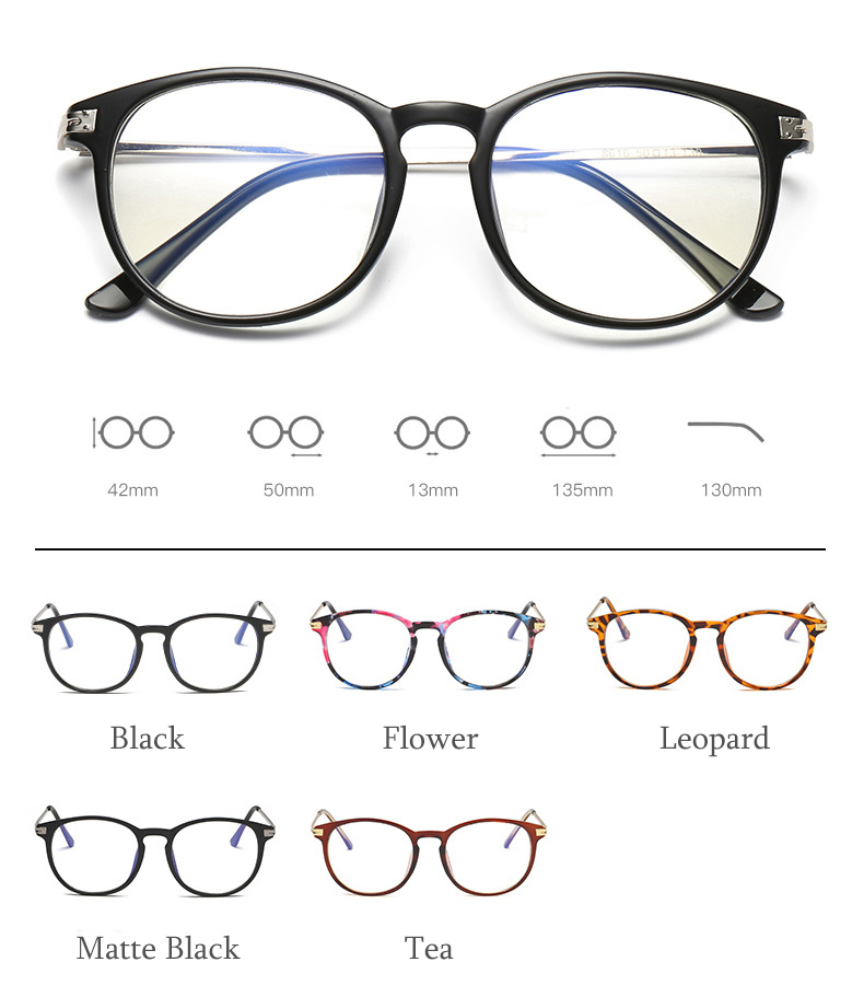 Óptico clásico gafas Anti-Luz Azul Marco de gafas para hombres y mujeres Juegos de ordenador, lente claro Blu-bloqueo
