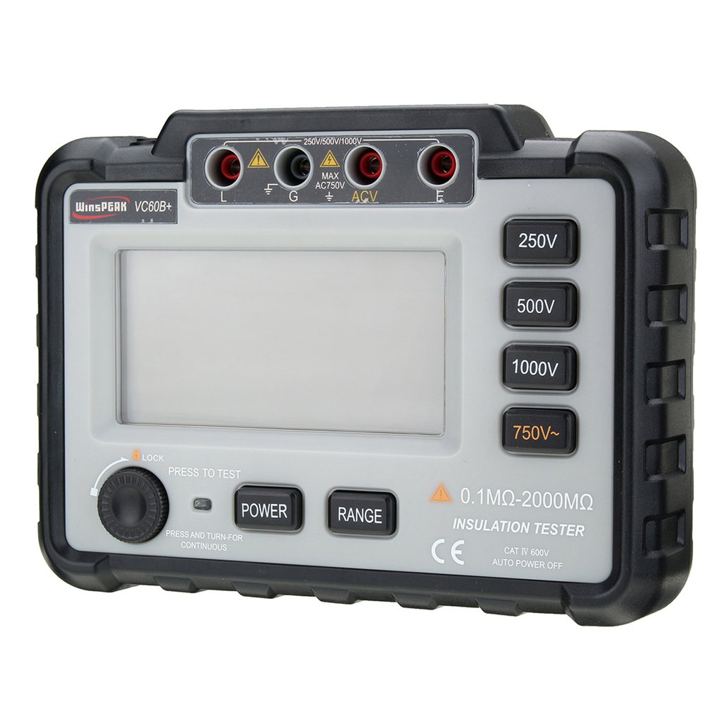VC60B + Digital Insulation Resistance Tester Earth Ground Meter Megger Megohmmeter Portable Volt Voltmeter Multimeter