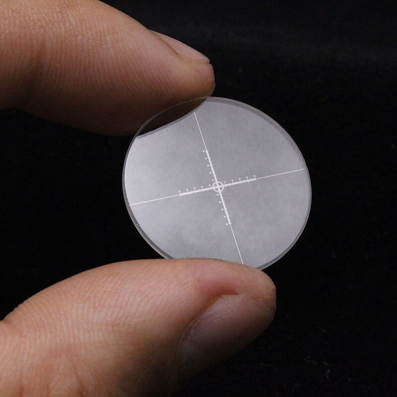 DIV=0.1 mm X=Y=10 mm Diameter 24 mm Ocular Calibration Ruler Cross Reticle Scales Measurement Eyepiece Micrometer for Microscope