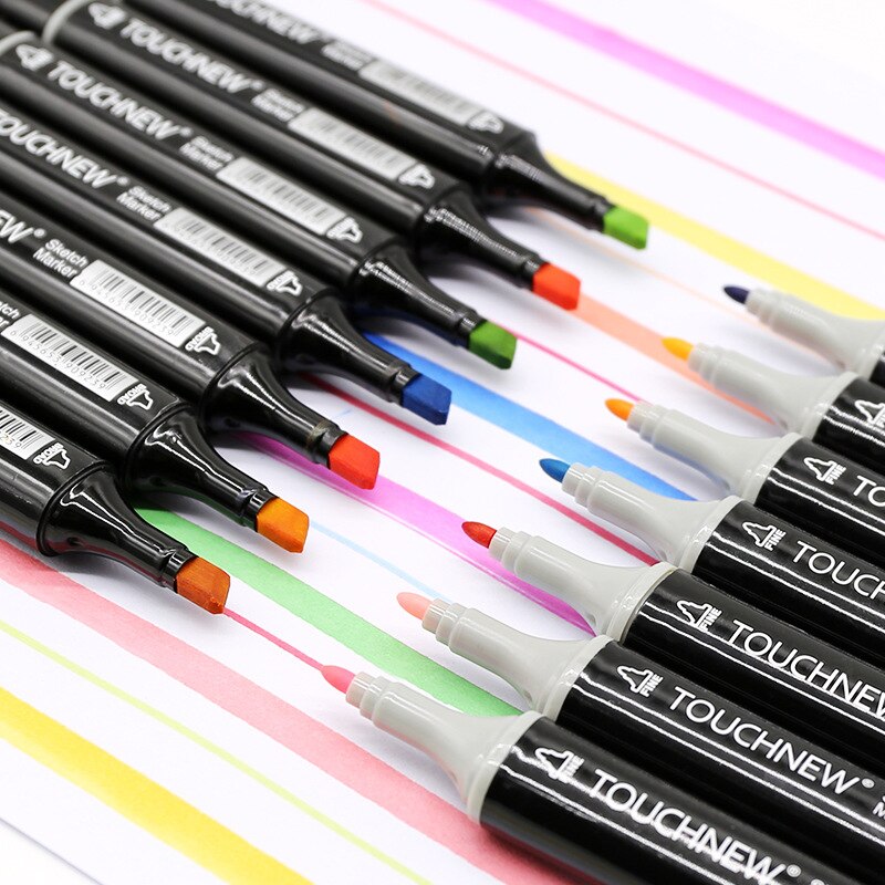 TouchNEW Soft Brush Markers Pen Sketch Markers Alcohol Based Dual Head Brush Markers Pen For Drawing Manga Art Supplies Markers