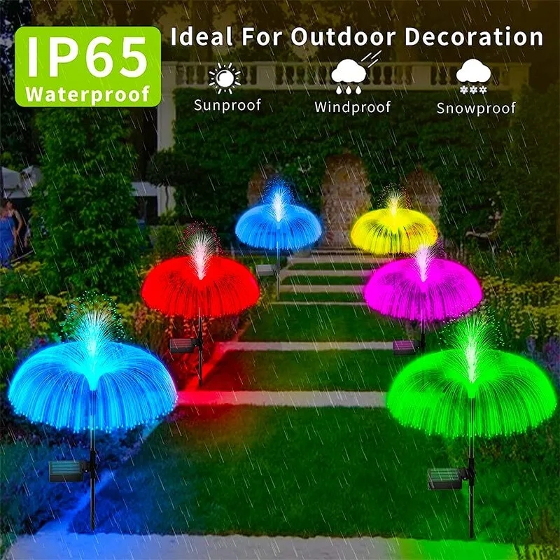 1-10 Uds. Lámpara Solar que cambia de 7 colores para exteriores, luces de medusas, iluminación impermeable para decoración de camino, césped y jardín