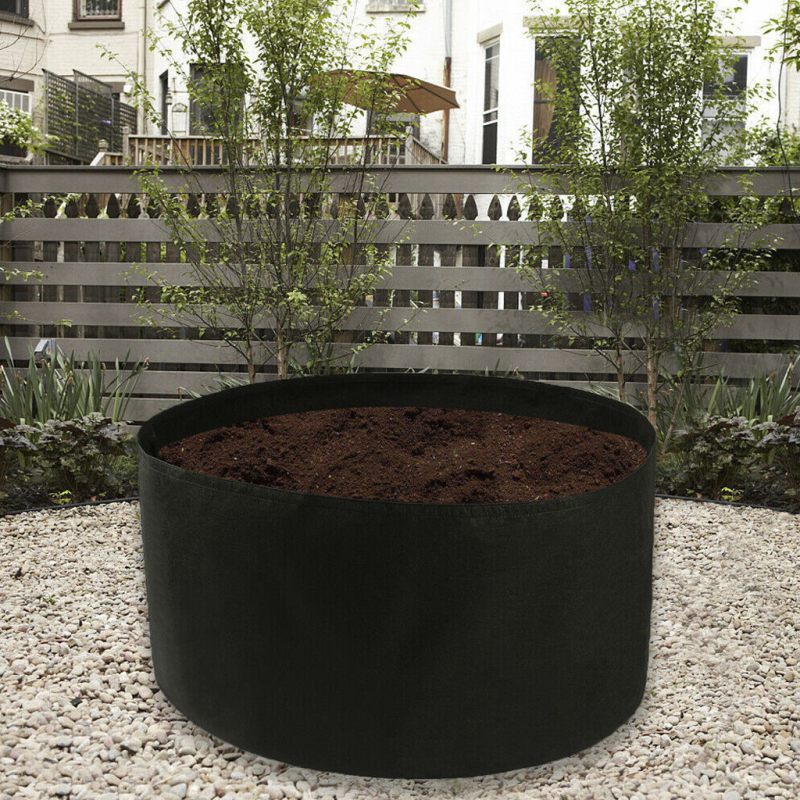 3 größen Stoff Angehoben Garten Bett Runde Pflanzen Container Wachsen Taschen Atmungsaktive Fühlte Stoff Pflanzer Topf Für Pflanzen Kindergarten Topf
