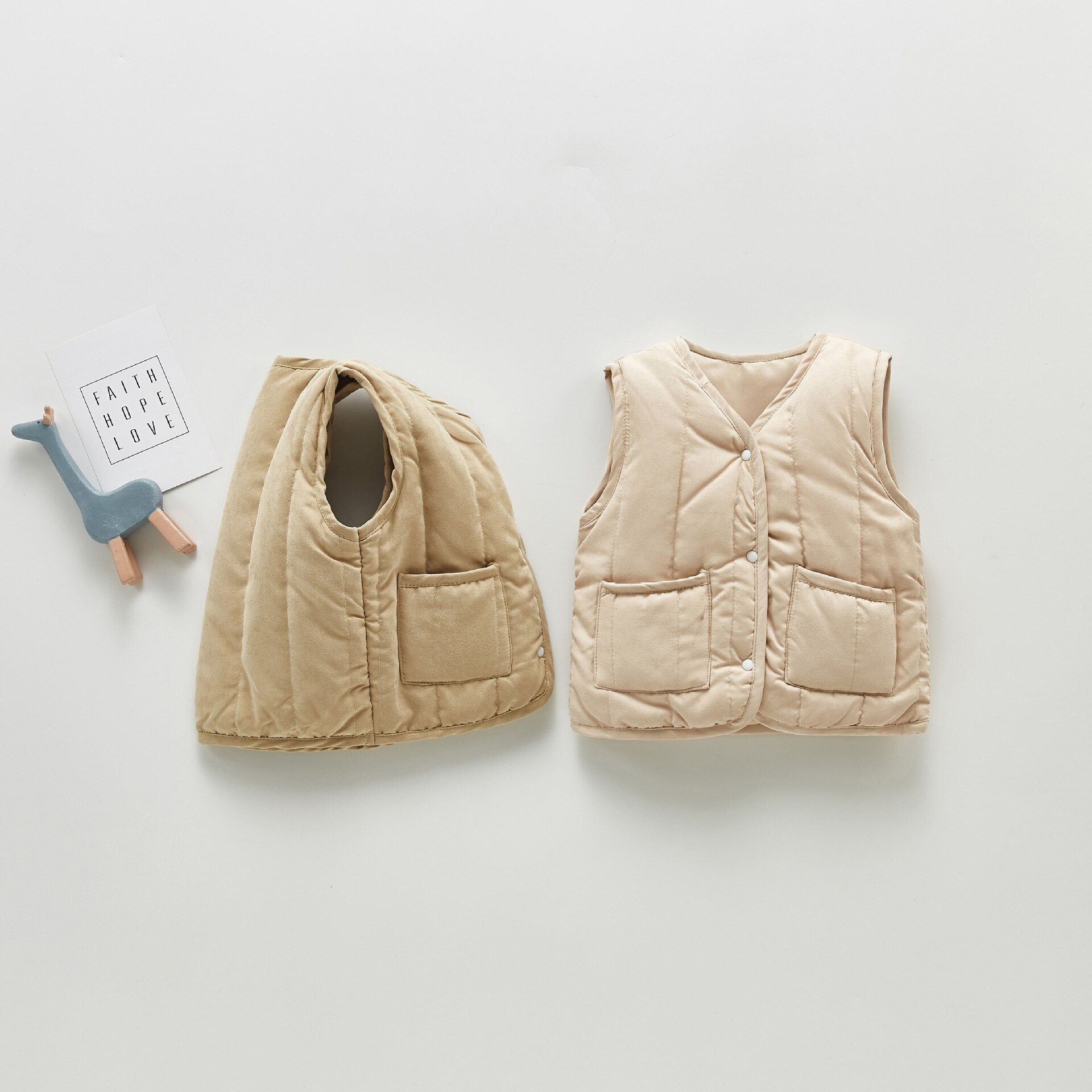 Herfst Winter Baby Vest Retro Mouwloze Jas Voor Jongen Winddicht Vest Winter Warm Peuter Vest Voor Meisje Baby Kleding
