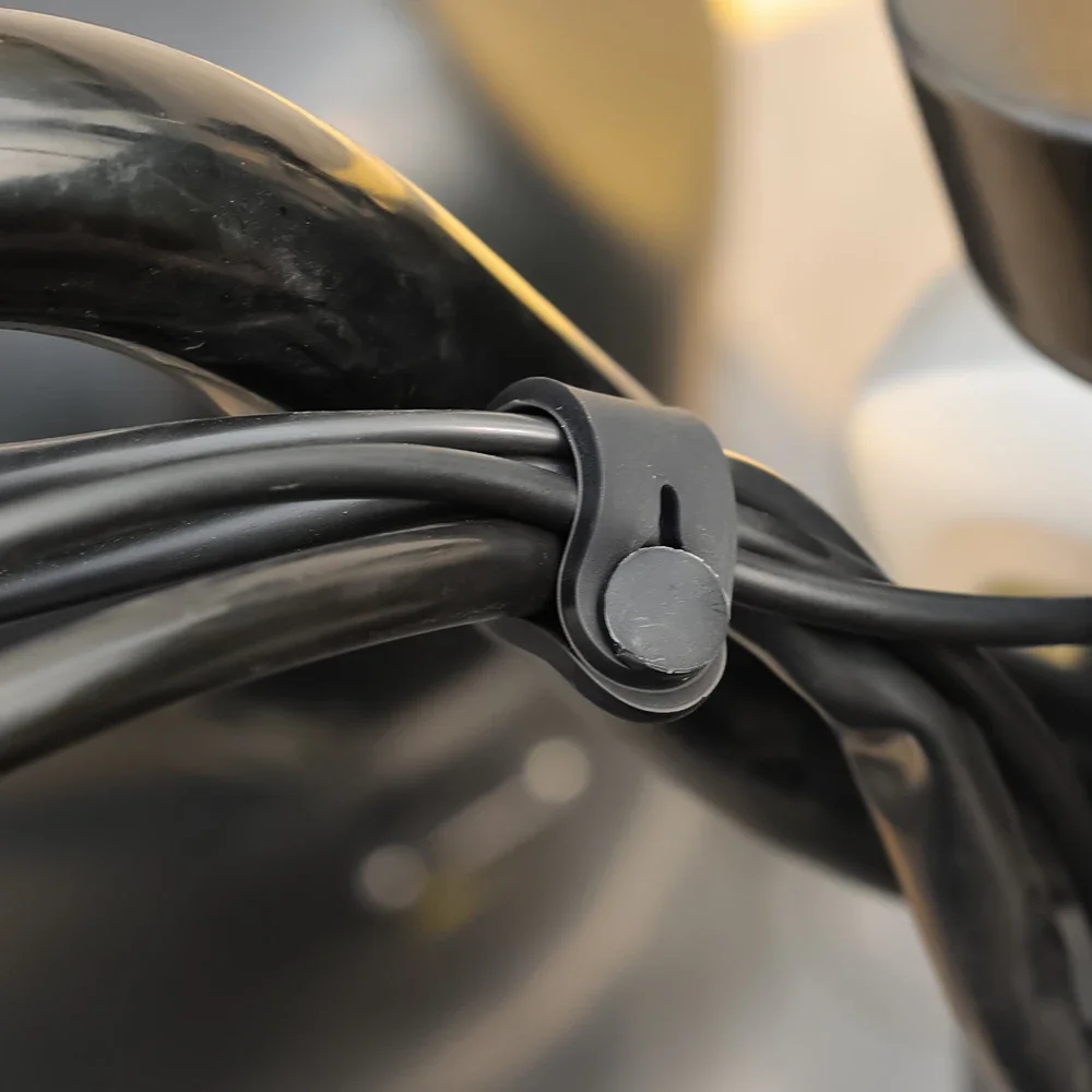1-6Pcs Motorcycle Rubber Frame Securing Cable Wiring Harness Power Cord Tie Clutch Line Brake Ties Elastic Fix Accessories