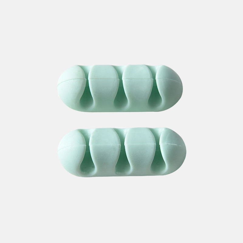 2 stuks silicagel plankrek kleur kabelopwinder organizer opberghouder headset kabelwikkelaar kabelopwinder kabelverzamelaar: Groente